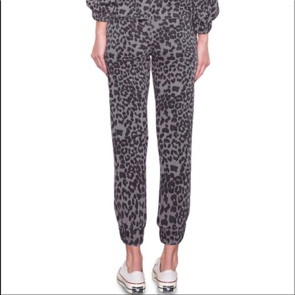 NEW SUNDRY ANTHROPOLOGIE Leopard Print Drawstring Gray Joggers.Size 2= M - Picture 2 of 11
